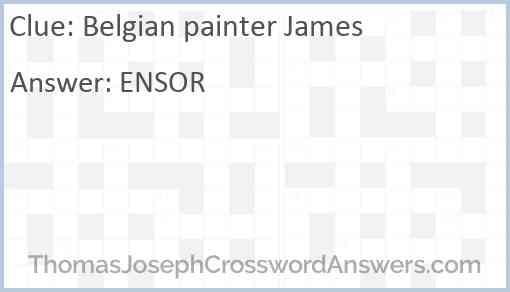 Belgian painter James Answer
