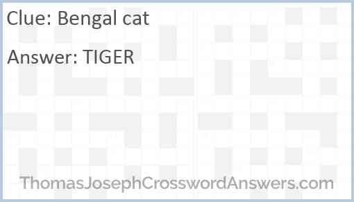Bengal cat Answer