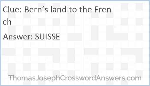 Bern’s land to the French Answer