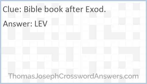 Bible book after Exod. Answer