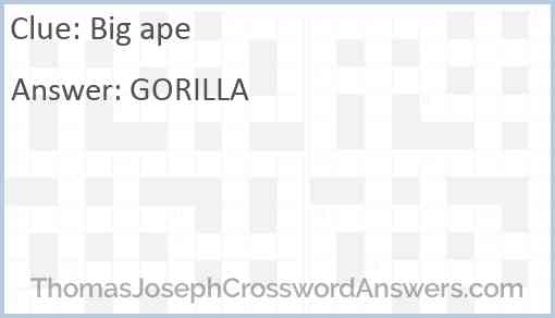 Big ape Answer