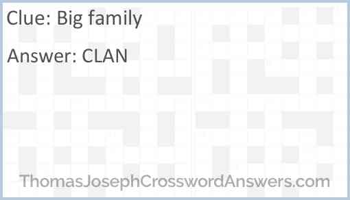 Big family Answer