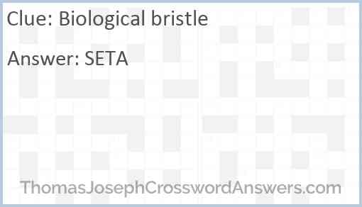 Biological bristle Answer