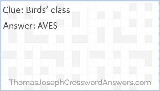 Birds’ class Answer