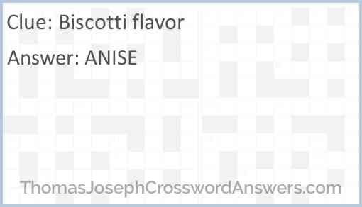 Biscotti flavor Answer