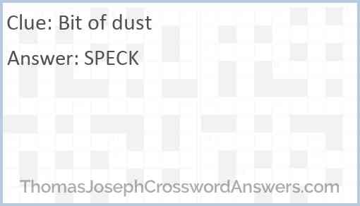 Bit of dust Answer
