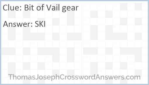 Bit of Vail gear Answer