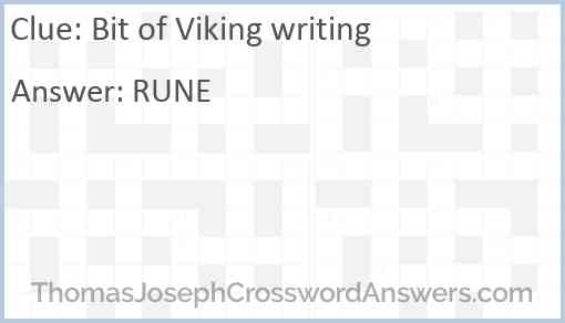 Bit of Viking writing Answer