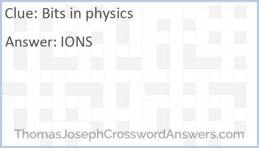 Bits in physics Answer