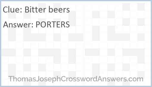 Bitter beers Answer