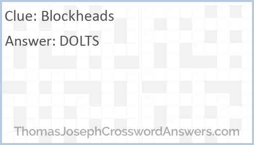 Blockheads Answer