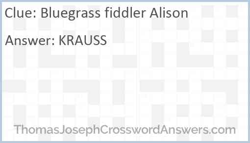 Bluegrass fiddler Alison Answer