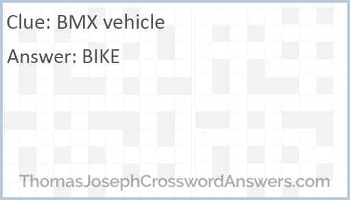 BMX vehicle Answer