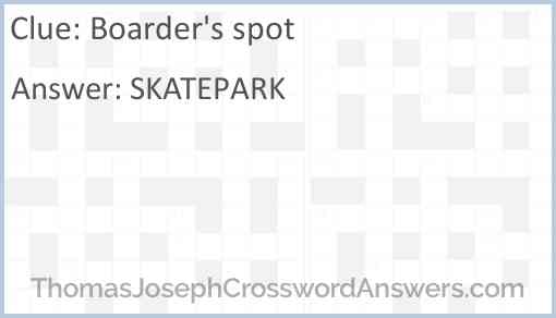 Boarder's spot Answer