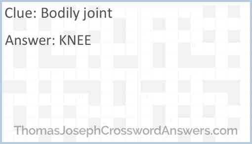 Bodily joint Answer