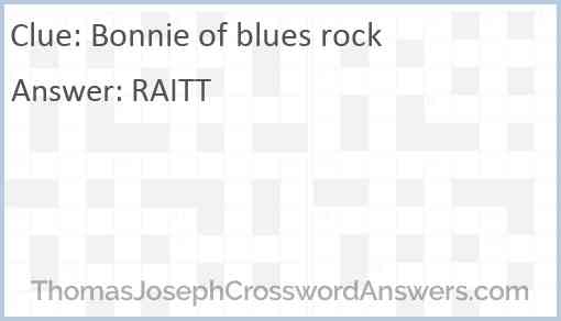 Bonnie of blues rock Answer