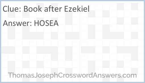 Book after Ezekiel Answer