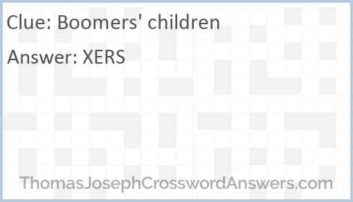Boomers' children Answer
