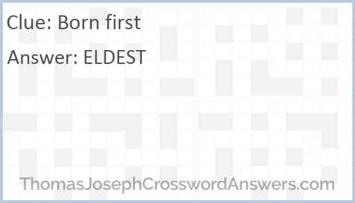 Born first Answer