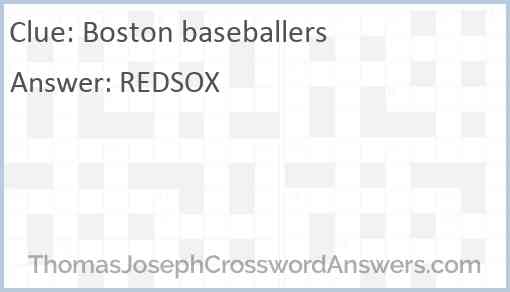 Boston baseballers Answer