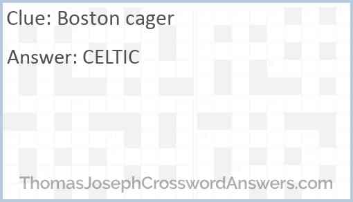 Boston cager Answer