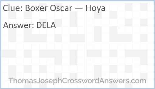 Boxer Oscar — Hoya Answer