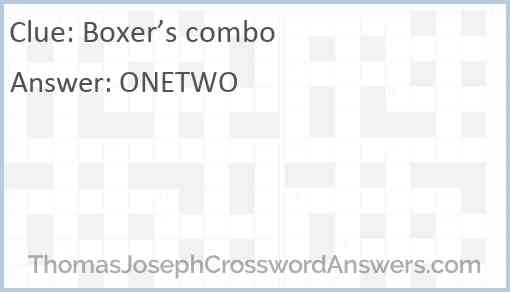 Boxer’s combo Answer