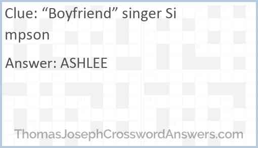 “Boyfriend” singer Simpson Answer