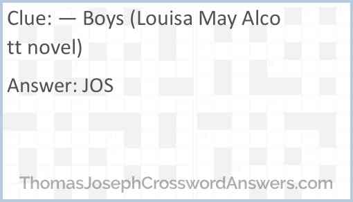 — Boys (Louisa May Alcott novel) Answer