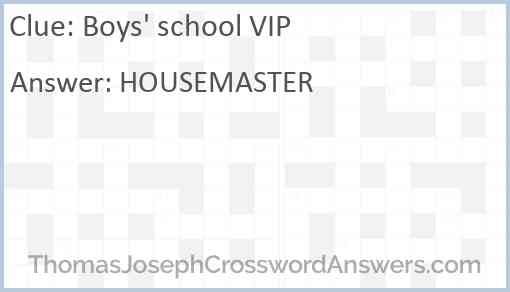 Boys' school VIP Answer