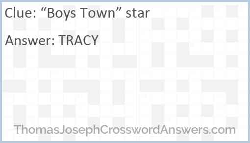 “Boys Town” star Answer