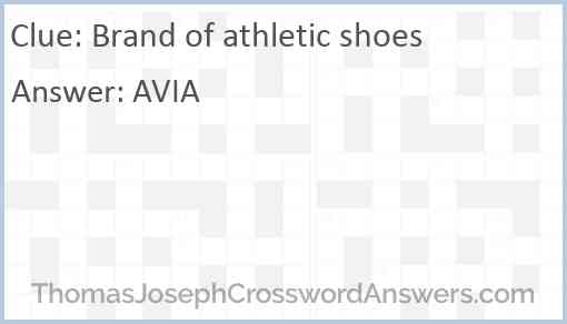 Brand of athletic shoes Answer