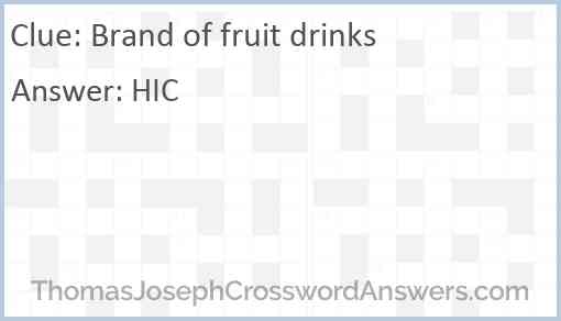 Brand of fruit drinks Answer
