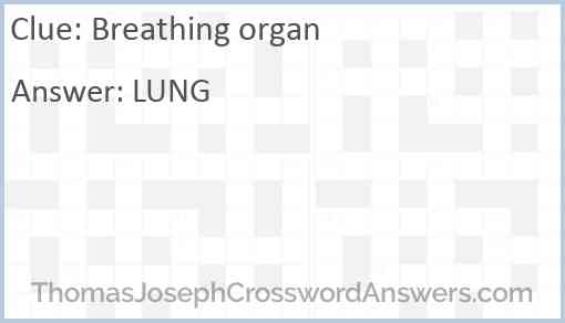 Breathing organ Answer