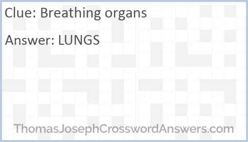 Breathing organs Answer