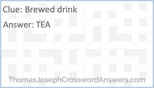 Brewed drink Answer