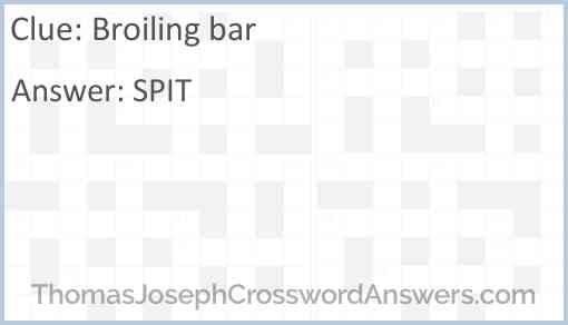Broiling bar Answer