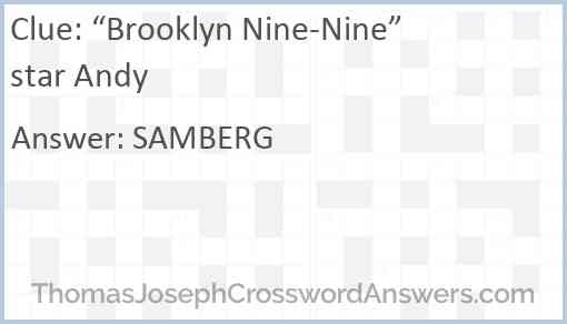 “Brooklyn Nine-Nine” star Andy Answer