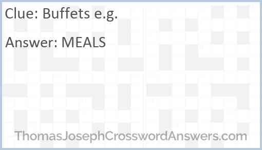 Buffets e.g. Answer