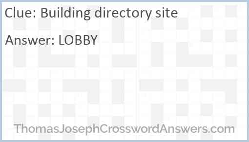 Building directory site Answer