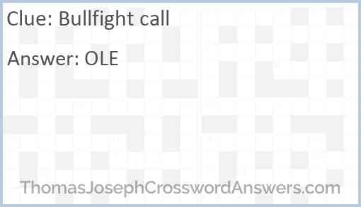 Bullfight call Answer