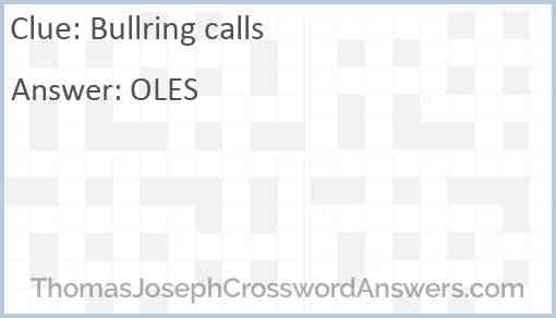 Bullring calls Answer