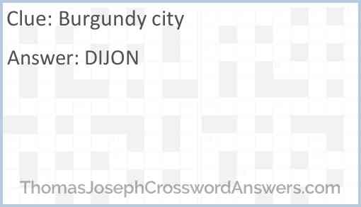 Burgundy city Answer