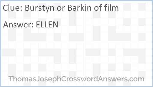 Burstyn or Barkin of film Answer
