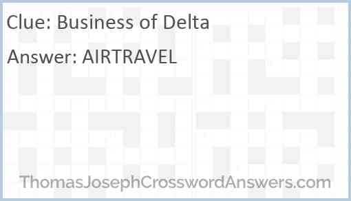 Business of Delta Answer