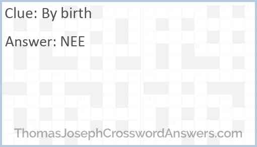 By birth Answer