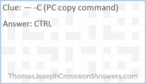 — -C (PC copy command) Answer