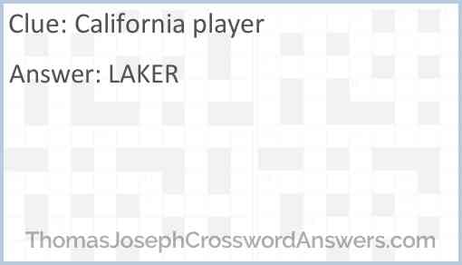 California player Answer