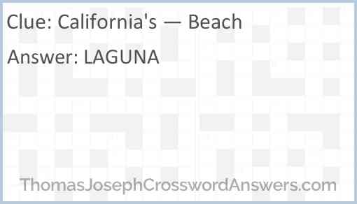 California’s — Beach Answer