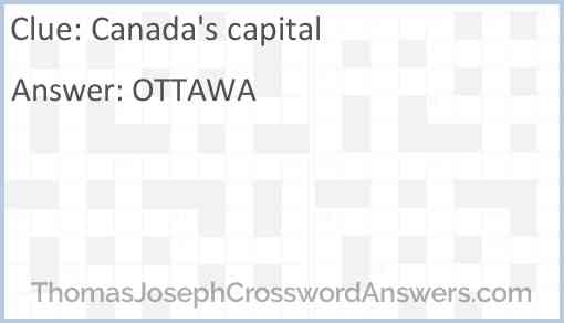 Canada’s capital Answer